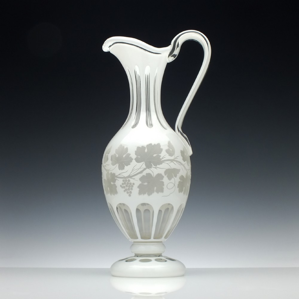 Antique 19th Century Richardson Cased Glass Claret Jug c1830