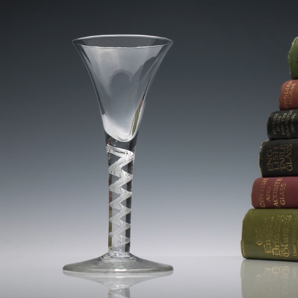 Large Georgian Air Twist Wine Glass c1750
