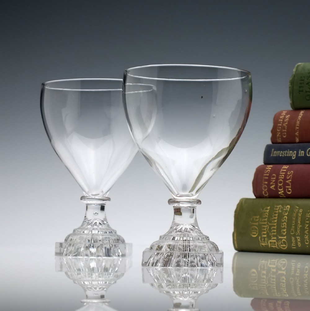 Pair of Antique 19th Century Georgian Glass Rummers c1800