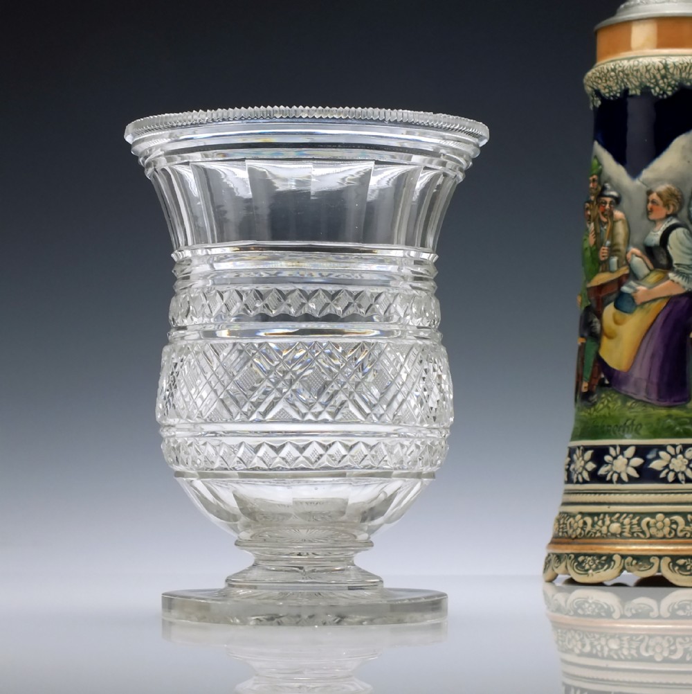 19th Century Cut Glass Vase c1830