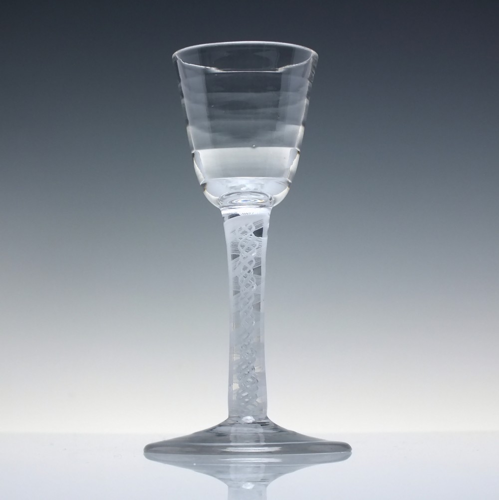18th Century Opaque Lynn Wine Glass c1760 View II