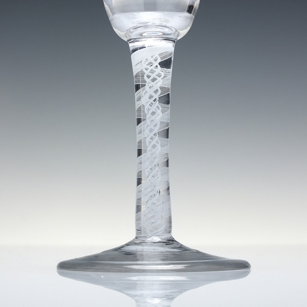 18th Century Opaque Lynn Wine Glass c1760 View III