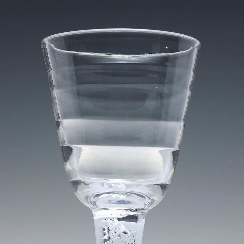 18th Century Opaque Lynn Wine Glass c1760 View V