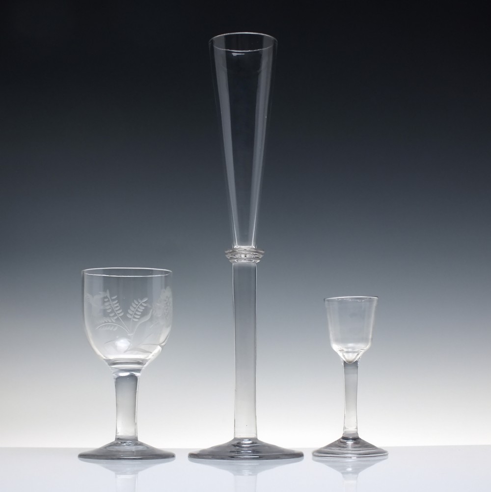 Extraordinary 18th Century Plain Stem Ceremonial Toasting Glass c1790 - 40 cm tall View II