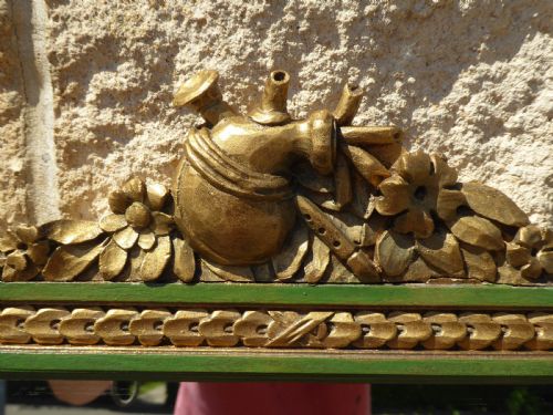 MIRROR BY HOPILLART AND LEROY PARIS DECORATED WITH BAGPIPES - ADDITIONAL PHOTO 4