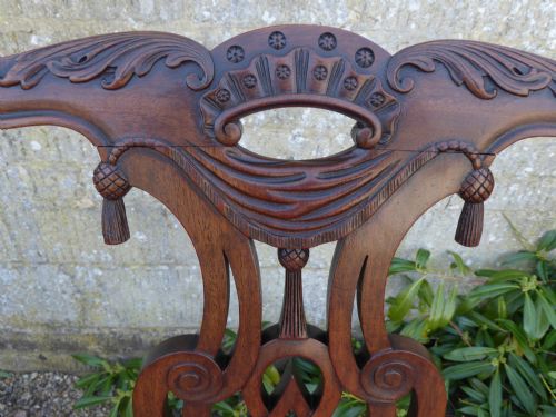 PAIR OF CHIPPENDALE STYLE CARVERS CIRCA 1890 - ADDITIONAL PHOTO 8