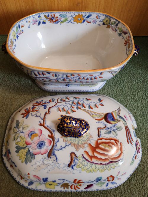 large masons ironstone tureen circa 1830 - CATEGORY: ANTIQUE CERAMICS - DATED GEORGIAN