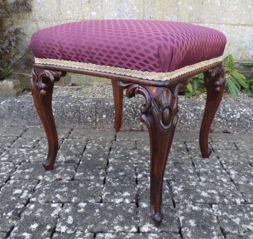 ROSEWOOD STOOL CIRCA 1850 - ADDITIONAL PHOTO 1