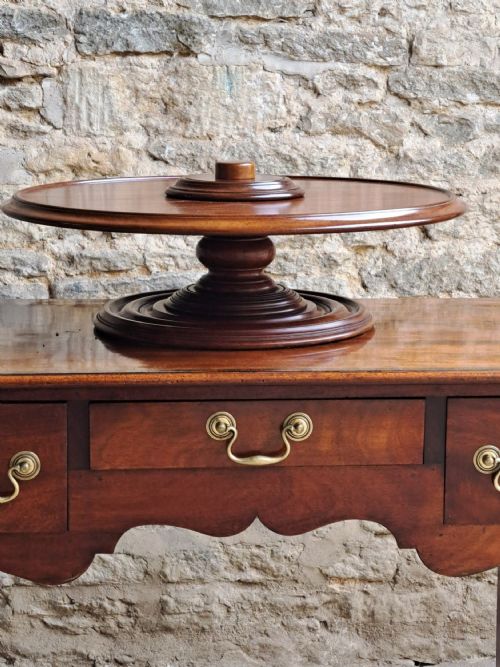 LARGE MAHOGANY LAZY SUSAN CIRCA 1850 - ADDITIONAL PHOTO 4