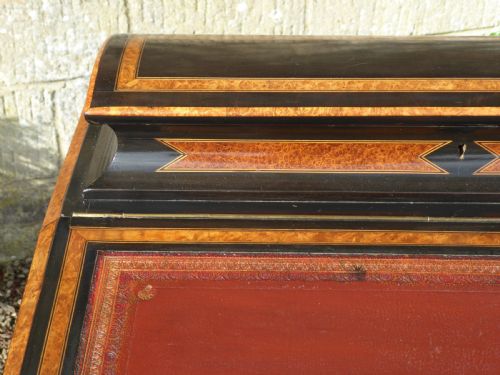 EBONY AND AMBOYNA DAVENPORT DESK CIRCA 1870 - ADDITIONAL PHOTO 6