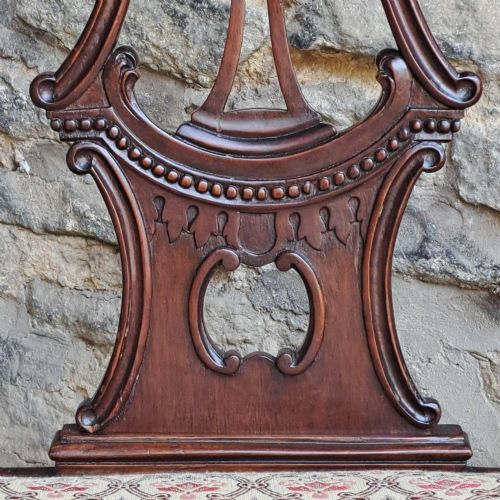 MAHOGANY CHIPPENDALE STYLE CHAIR MID 19TH CENTURY - ADDITIONAL PHOTO 4