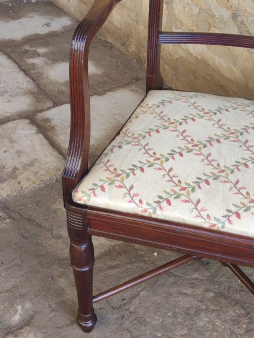 MAHOGANY CARVER ARMCHAIR CIRCA 1800 - ADDITIONAL PHOTO 4