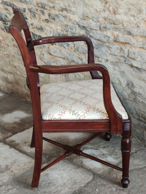 MAHOGANY CARVER ARMCHAIR CIRCA 1800 - ADDITIONAL PHOTO 7