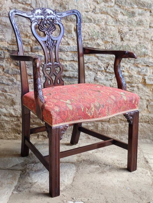 RARE HOWARD AND SONS ARMCHAIRCARVER