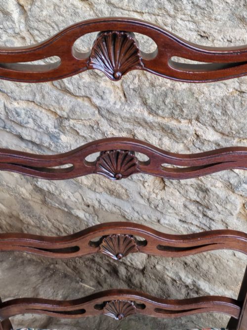 MAHOGANY LADDERBACK CHAIR CIRCA 1870 - ADDITIONAL PHOTO 4