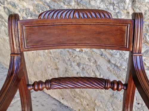 MAHOGANY ROPEBACK CARVER CIRCA 1800 - ADDITIONAL PHOTO 5