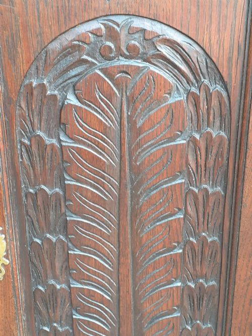 SMALL OAK HANGING CORNER CUPBOARD 18TH CENTURY - ADDITIONAL PHOTO 2