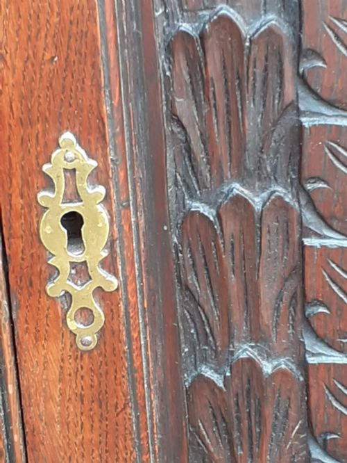 SMALL OAK HANGING CORNER CUPBOARD 18TH CENTURY - ADDITIONAL PHOTO 3