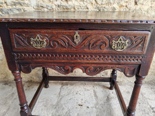 OAK LOWBOY 18TH CENTURY - ADDITIONAL PHOTO 2