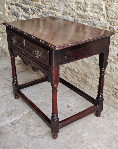 OAK LOWBOY 18TH CENTURY - ADDITIONAL PHOTO 6