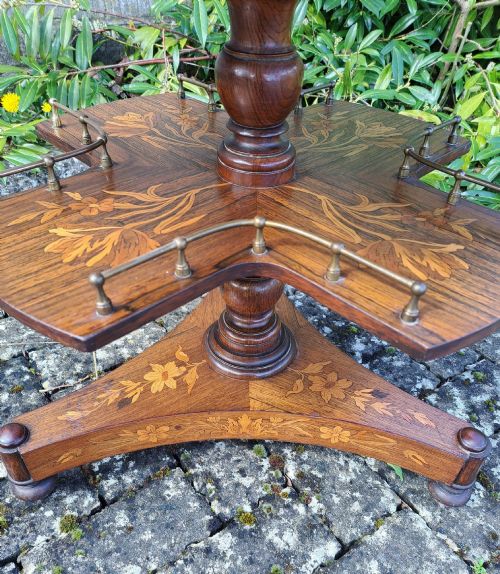 REVOLVING DUTCH MARQUETRY LIBRARY TABLE CIRCA 1820 - ADDITIONAL PHOTO 4