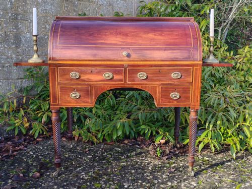 GEORGIAL CYLINDER TOP DESK CIRCA 1810