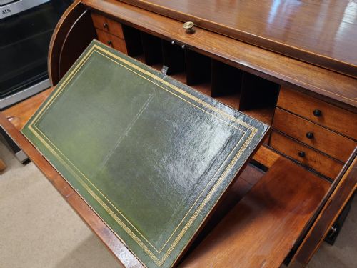 GEORGIAL CYLINDER TOP DESK CIRCA 1810 - ADDITIONAL PHOTO 6