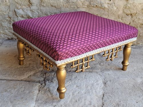 CHINESE CHIPPENDALE STYLE FOOTSTOOL CIRCA 1850