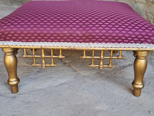 CHINESE CHIPPENDALE STYLE FOOTSTOOL CIRCA 1850 - ADDITIONAL PHOTO 3