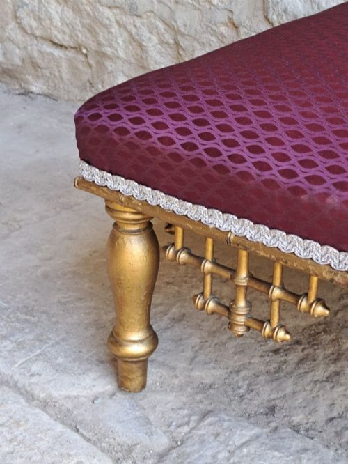 CHINESE CHIPPENDALE STYLE FOOTSTOOL CIRCA 1850 - ADDITIONAL PHOTO 5