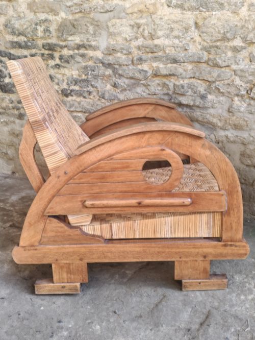 ART DECO RATTAN ARMCHAIR 1930S - ADDITIONAL PHOTO 1