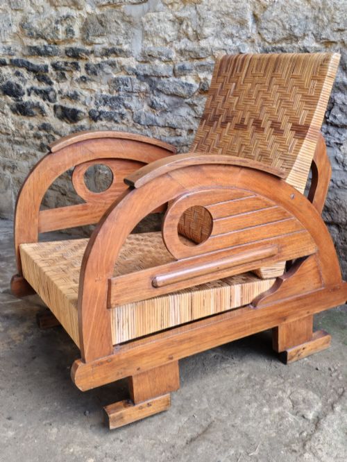 ART DECO RATTAN ARMCHAIR 1930S - ADDITIONAL PHOTO 2