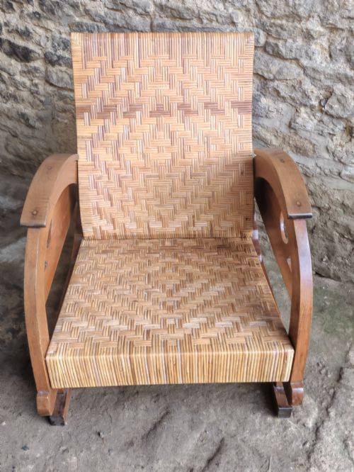 ART DECO RATTAN ARMCHAIR 1930S - ADDITIONAL PHOTO 5