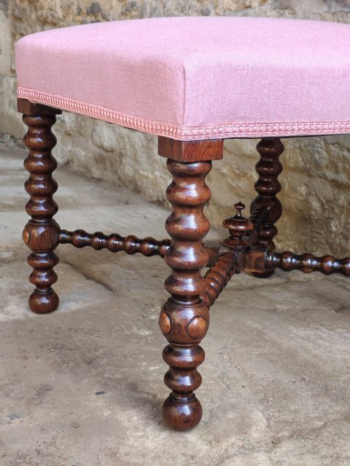 ROSEWOOD BOBBIN LEG STOOL CIRCA 1850 - ADDITIONAL PHOTO 2