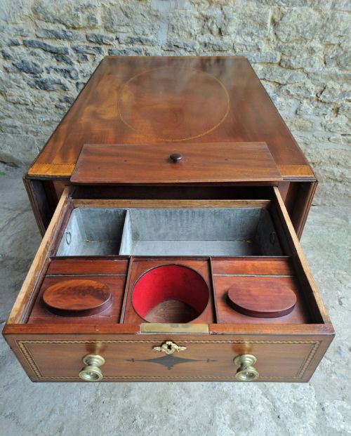 RARE TEA CADDY TABLE CIRCA 1820 - ADDITIONAL PHOTO 2