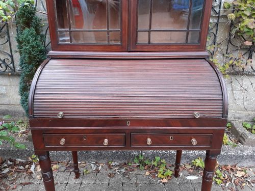 MAHOGANY BOOKCASE BUREAU BY TUDOR BURREY SHREWSBURY - ADDITIONAL PHOTO 3