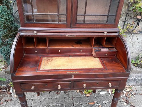 MAHOGANY BOOKCASE BUREAU BY TUDOR BURREY SHREWSBURY - ADDITIONAL PHOTO 4