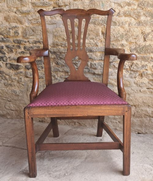 IRISH WALNUT ARMCHAIR CIRCA 1780