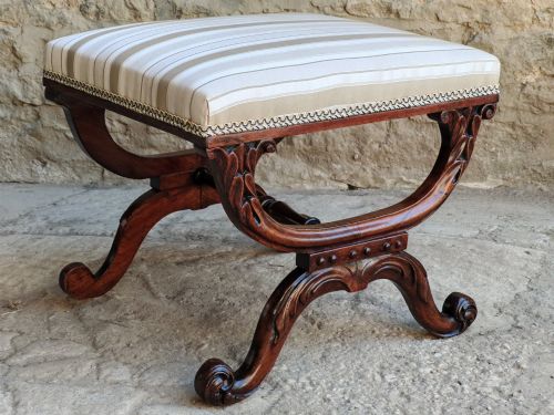 ROSEWOOD STOOL CIRCA 1820 - ADDITIONAL PHOTO 1