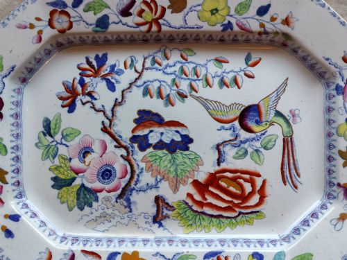 LARGE MASONS IRONSTONE SERVING PLATTER CIRCA 1830 - ADDITIONAL PHOTO 1