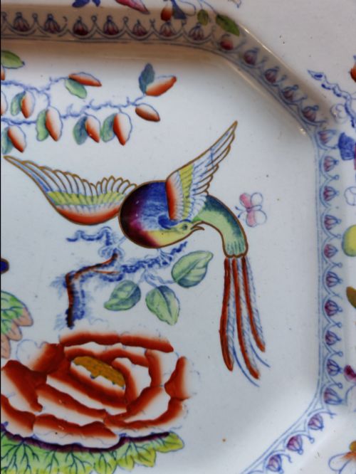 LARGE MASONS IRONSTONE SERVING PLATTER CIRCA 1830 - ADDITIONAL PHOTO 4