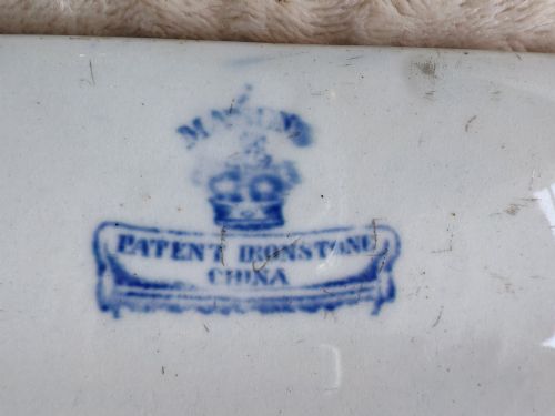 LARGE MASONS IRONSTONE SERVING PLATTER CIRCA 1830 - ADDITIONAL PHOTO 5