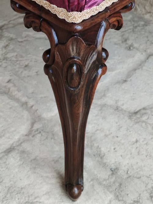 ROSEWOOD STOOL CIRCA 1850 - ADDITIONAL PHOTO 5