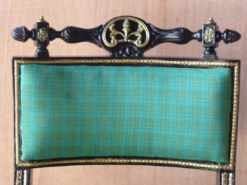SET OF FOUR EBONISED REGENCY CHAIRS - ADDITIONAL PHOTO 2