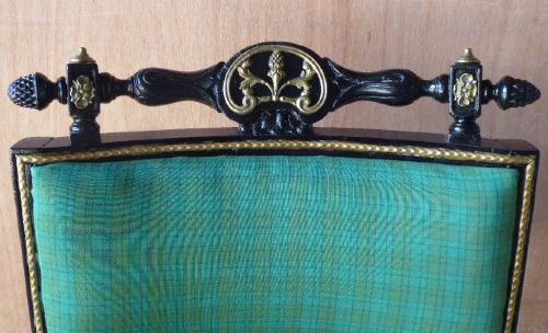 SET OF FOUR EBONISED REGENCY CHAIRS - ADDITIONAL PHOTO 3