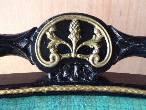 SET OF FOUR EBONISED REGENCY CHAIRS - ADDITIONAL PHOTO 4