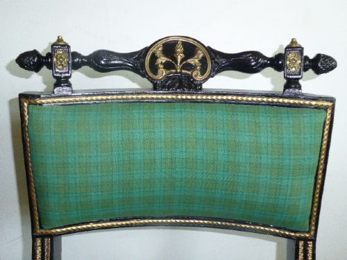 SET OF FOUR EBONISED REGENCY CHAIRS - ADDITIONAL PHOTO 6