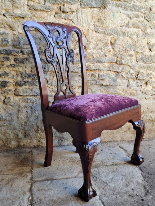 Irish Red Walnut Side Chair Circa 1750