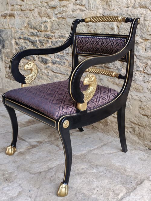 Regency Armchair / Library Chair Circa 1820
