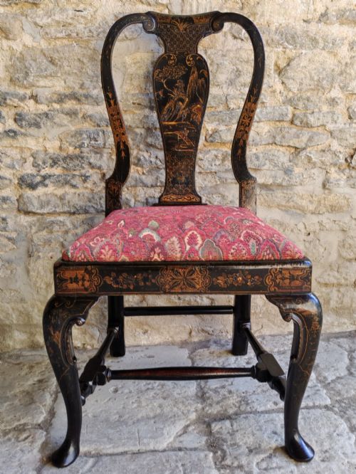 Early 18th Century Chinoiserie Side Chair.
